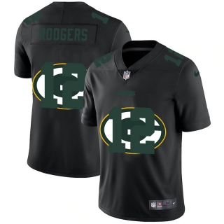 Green Bay Packers 12# Rodgers Black Shadow NFL Jerseys 113634