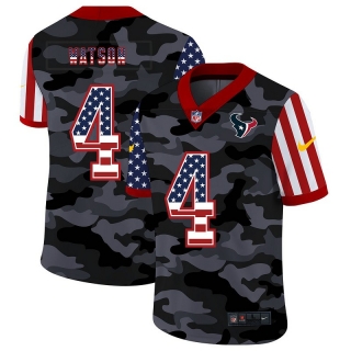 Houston Texans 4# Watson 2020 American Flag Camo NFL Jerseys 113673