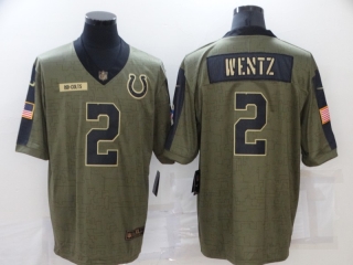 Indianapolis Colts 2# Wentz 2021 Military Salute To Service NFL Jerseys 113701