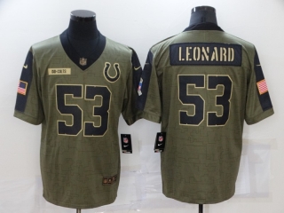 Indianapolis Colts 53# Leonard 2021 Military Salute To Service NFL Jerseys 113712