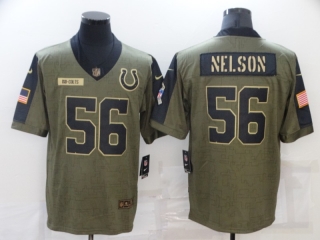 Indianapolis Colts 56# Nelson 2021 Military Salute To Service NFL Jerseys 113718