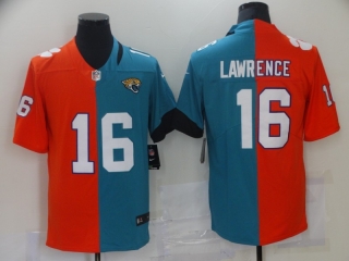 Jacksonville Jaguars 16# Lawrence 2020 Teal and Orange NFL Jerseys 113730