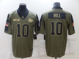 Kansas City Chiefs 10# Hill 2021 Military Salute To Service NFL Jerseys 113747