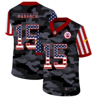 Kansas City Chiefs 15# Mahomes 2020 American Flag Camo NFL Jerseys 113753