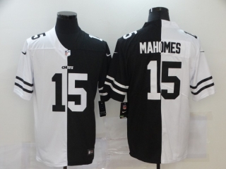 Kansas City Chiefs 15# Mahomes 2020 White and Black NFL Jerseys 113755