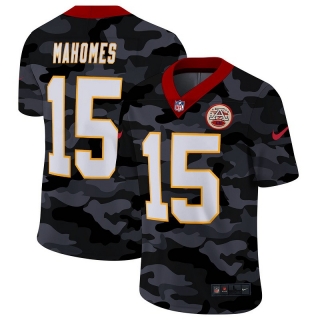 Kansas City Chiefs 15# Mahomes Black Camo NFL Jerseys 113757