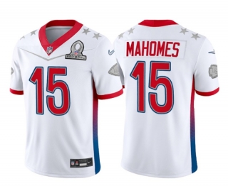 Kansas City Chiefs 15# Mahomes Nike White 2022 AFC Pro Bowl Game NFL Jerseys 113767