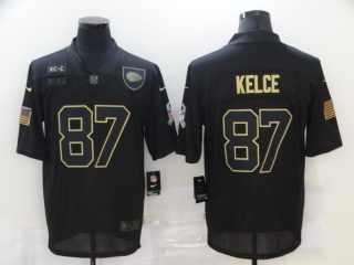 Kansas City Chiefs 87# Kelce 2020 Salute To Service NFL Mens Jersey 113780