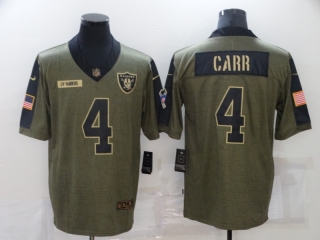 Las Vegas Raiders 4# Carr 2021 Military Salute To Service NFL Jerseys 113793