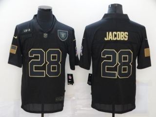 Las Vegas Raiders 28# Jacobs 2020 Salute To Service NFL Mens Jersey 113821