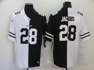 Las Vegas Raiders 28# Jacobs 2020 White and Black NFL Jerseys 113822