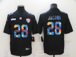 Las Vegas Raiders 28# Jacobs Black Rainbow NFL Jerseys 113826