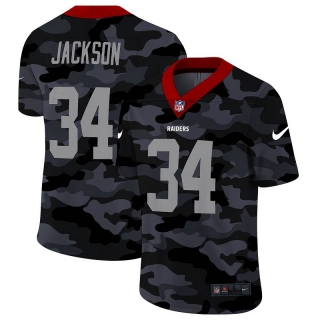 Las Vegas Raiders 34# Jackson Black Camo NFL Jerseys 113839