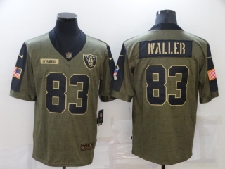 Las Vegas Raiders 83# Waller 2021 Military Salute To Service NFL Jerseys 113852