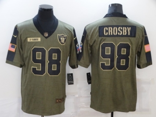 Las Vegas Raiders 98# Crosby 2021 Military Salute To Service NFL Jerseys 113860