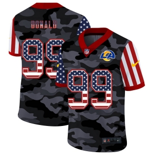 Los Angeles Rams 99# Donald 2020 American Flag Camo NFL Jerseys 113900