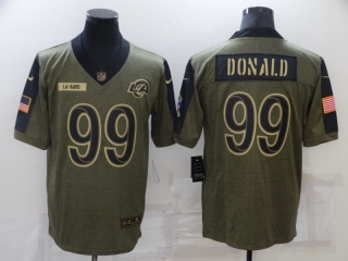 Los Angeles Rams 99# Donald 2021 Military Salute To Service NFL Jerseys 113903