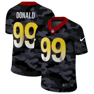 Los Angeles Rams 99# Donald Black Camo NFL Jerseys 113904