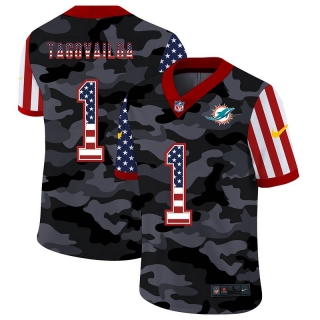 Miami Dolphins 1# Tagovailoa 2020 American Flag Camo NFL Jerseys 113914