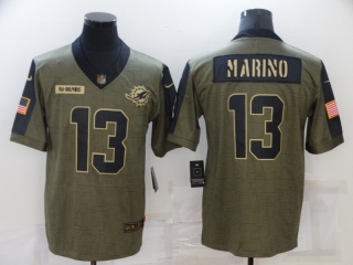 Miami Dolphins 13# Marino 2021 Military Salute To Service NFL Jerseys 113941