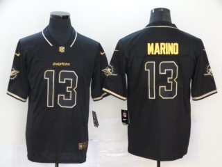 Miami Dolphins 13# Marino Black Gold Vapor Retro NFL Jerseys 113943