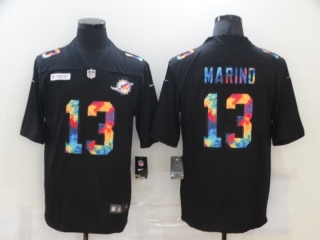 Miami Dolphins 13# Marino Black Rainbow NFL Jerseys 113944