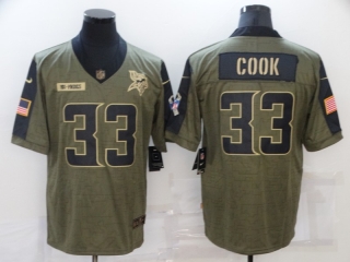 Minnesota Vikings 33# Cook 2021 Military Salute To Service NFL Jerseys 113966