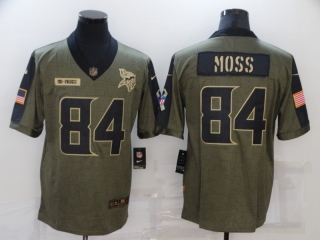 Minnesota Vikings 84# Moss 2021 Military Salute To Service NFL Jerseys 113971