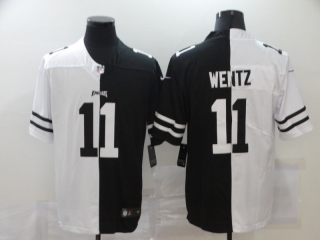 New England Patriots 11# Wentz 2020 White and Black NFL Jerseys 114002