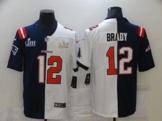 New England Patriots 12# Brady 2020 Navy and White NFL Jerseys 114003