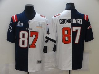 New England Patriots 87# Gronkowski 2020 Navy and White NFL Jerseys 114015