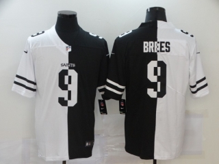 New Orleans Saints 9# Brees 2020 White and Black NFL Jerseys 114030