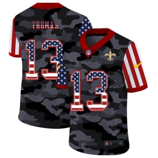 New Orleans Saints 13# Thomas 2020 American Flag Camo NFL Jerseys 114039