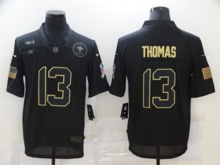 New Orleans Saints 13# Thomas 2020 Salute To Service NFL Mens Jersey 114040