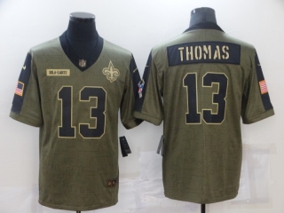 New Orleans Saints 13# Thomas 2021 Military Salute To Service NFL Jerseys 114042