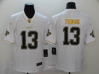 New Orleans Saints 13# Thomas White Golden NFL Retro Jerseys 114050