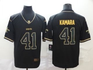 New Orleans Saints 41# Kamara Black Gold Vapor Retro NFL Jerseys 114056