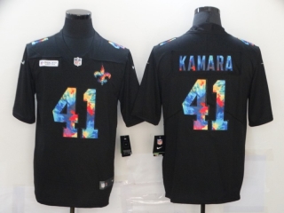 New Orleans Saints 41# Kamara Black Rainbow NFL Jerseys 114057