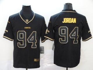 New Orleans Saints 94# Jordan Black Gold Vapor Retro NFL Jerseys 114068