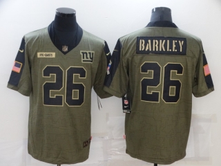 New York Giants 26# Barkley 2021 Military Salute To Service NFL Jerseys 114083