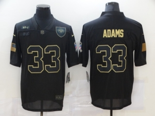 New York Jets 33# Adams 2020 Salute To Service NFL Mens Jersey 114111