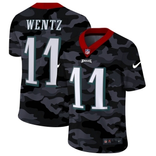 Philadelphia Eagles 11# Wentz Black Camo NFL Jerseys 114128