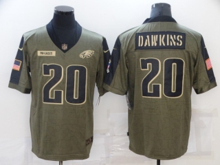 Philadelphia Eagles 20# Dawkins 2021 Military Salute To Service NFL Jerseys 114144