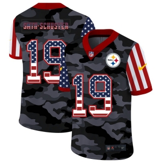 Pittsburgh Steelers 19# Smith-Schuster 2020 American Flag Camo NFL Jerseys 114198