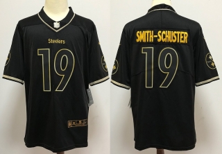 Pittsburgh Steelers 19# Smith-Schuster Black Gold NFL Jerseys 114200