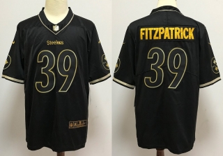 Pittsburgh Steelers 39# Fitzpatrick Black Gold NFL Jerseys 114220