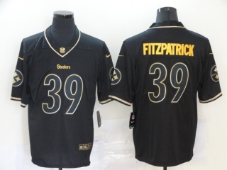 Pittsburgh Steelers 39# Fitzpatrick Black Gold Vapor Retro NFL Jerseys 114221