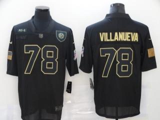 Pittsburgh Steelers 78# Villanueva 2020 Salute To Service NFL Mens Jersey 114239