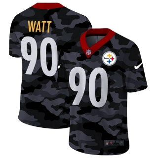 Pittsburgh Steelers 90# Watt Black Camo NFL Jerseys 114247