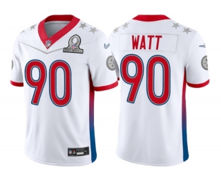 Pittsburgh Steelers 90# Watt Nike White 2022 AFC Pro Bowl Game NFL Jerseys 114254